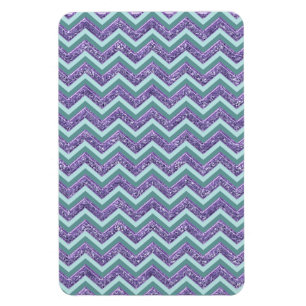 Amethyst Glass Zigzag Mönster Magnet