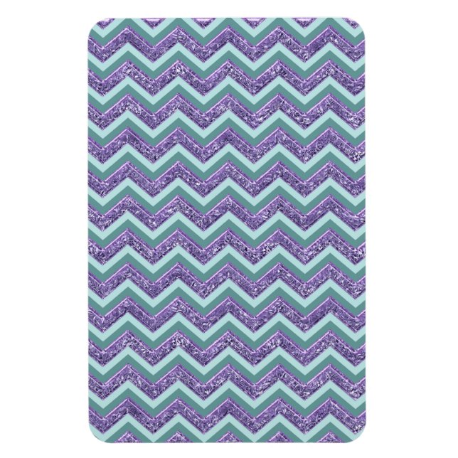 Amethyst Glass Zigzag Mönster Magnet (Vertikal)