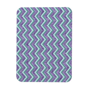 Amethyst Glass Zigzag Mönster Magnet