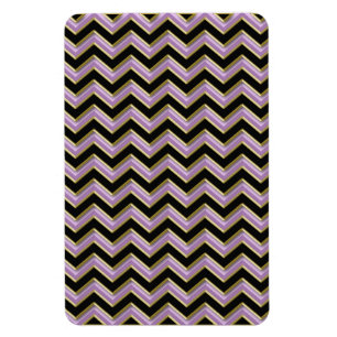 Amethyst Guld Black Zigzag Mönster Magnet