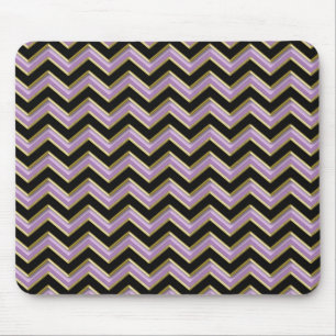 Amethyst Guld Black Zigzag Mönster Musmatta