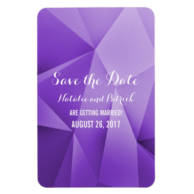 Amethyst Jewel Tones Save Date Flexi Magnet (Vertikal)
