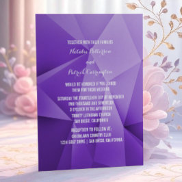 Amethyst Jewel Tones Wedding bjudande Inbjudningar