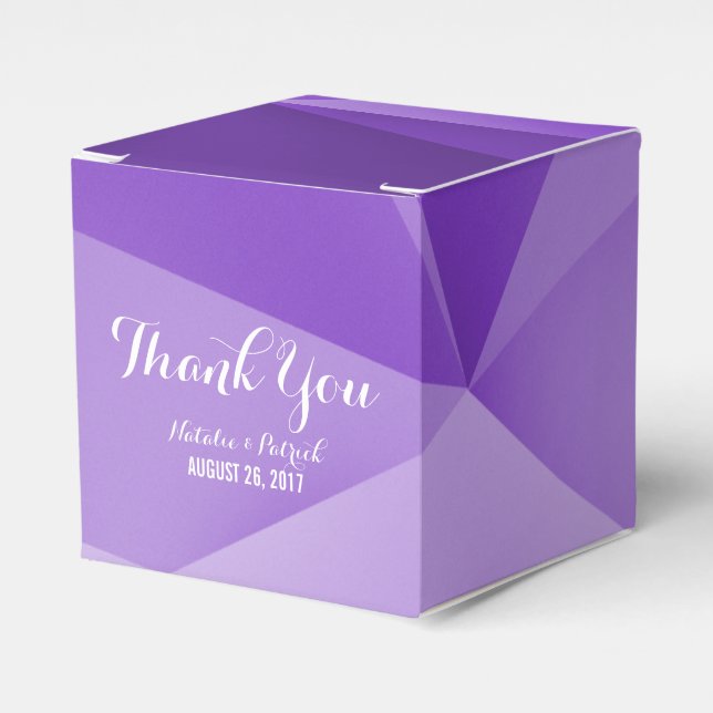 Amethyst Jewel Tones Wedding Favor Boxes Presentaskar (Framsidan Sidan)