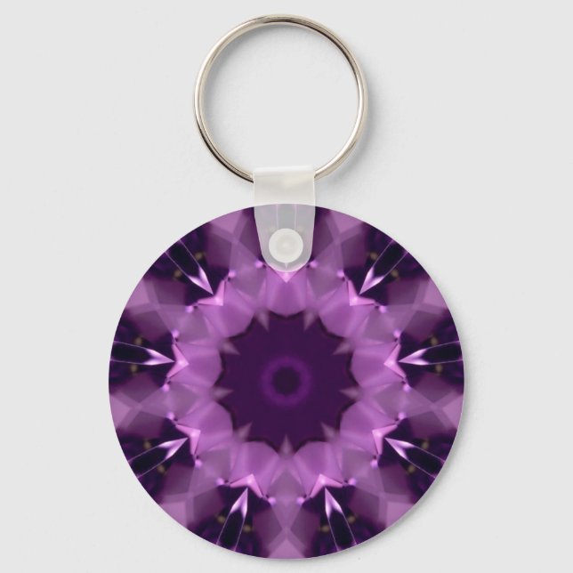 Amethyst Kaleidoscope Nyckelring (Framsida)