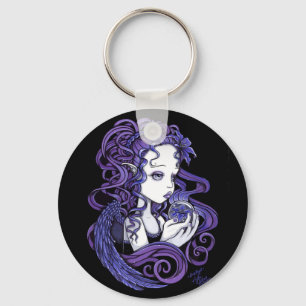 "Amethyst" keychain för kristallkulaängelkonst Nyckelring