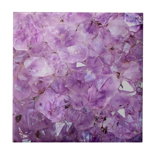 Amethyst kristaller kakelplatta (Framsidan)