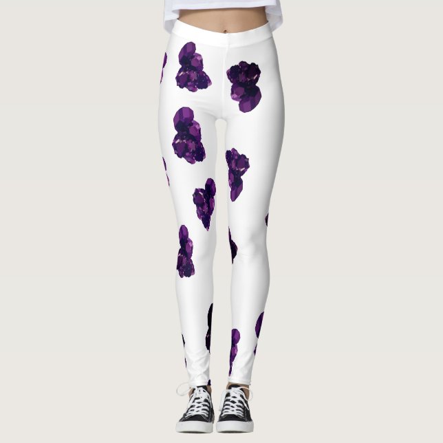 Amethyst Kristallsten Anpassade Leggings (Framsida)