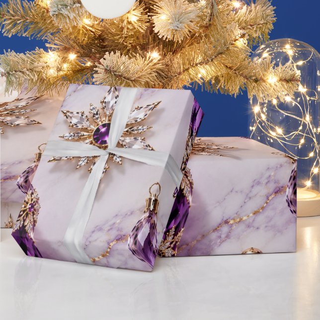Amethyst Lila Juvel Jul Presentpapper (Helgdagar)