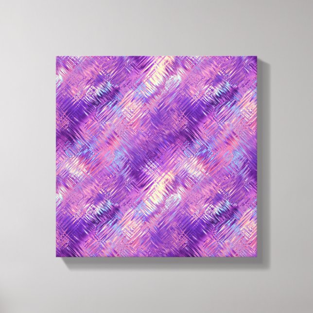 Amethyst Lila Kristall Gelstruktur Canvastryck (Framsida)