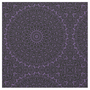 Amethyst Lila Mandala med Invecklad Symmetri Tyg