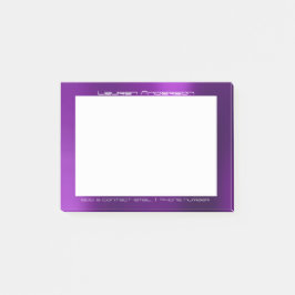 Amethyst Lila Plum Office Anpassningsbar Personlig Post-it Block
