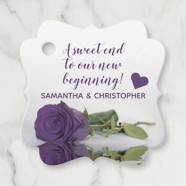 Amethyst Lila Ro Sweet End New Beginning Gåvor Etiketter (Framsida)