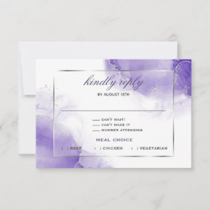 Amethyst Lila Script Silver OSA kort