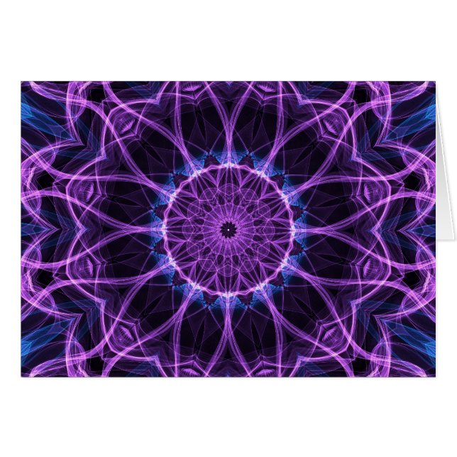 Amethyst lustkaleidoscope hälsningskort (Framsidan Horizontal)