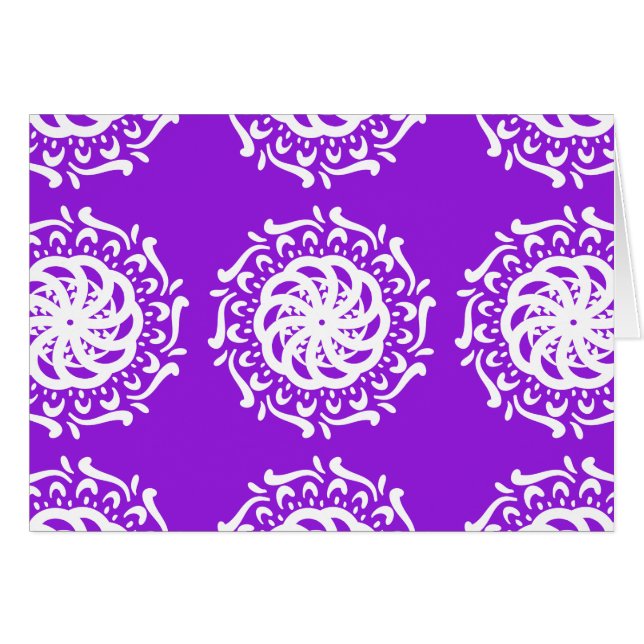 Amethyst Mandala Hälsningskort (Framsidan Horizontal)
