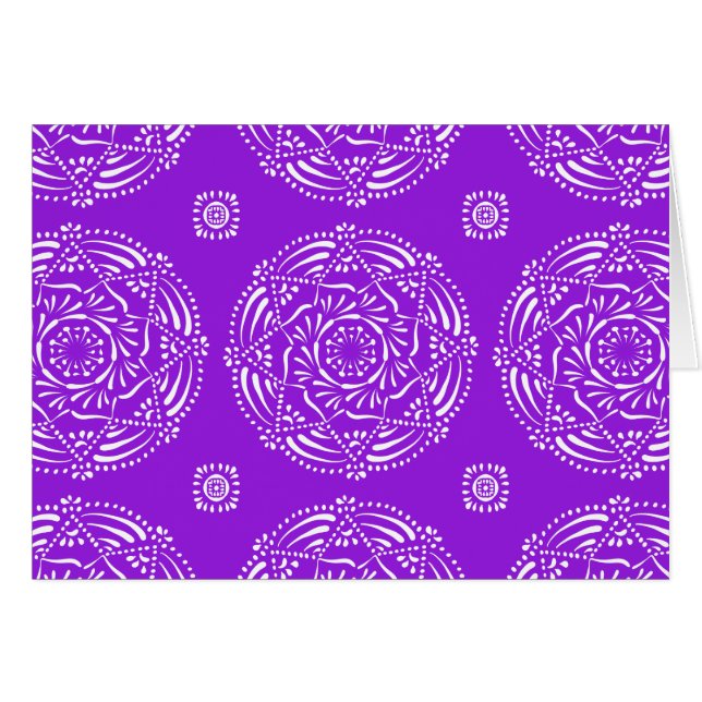 Amethyst Mandala Hälsningskort (Framsidan Horizontal)