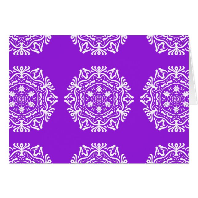Amethyst Mandala Hälsningskort (Framsidan Horizontal)