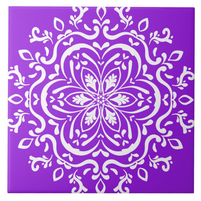 Amethyst Mandala Kakelplatta (Framsidan)