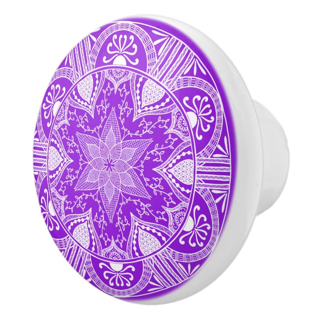 Amethyst Mandala Knopp (Höger)