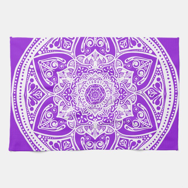 Amethyst Mandala Kökshandduk (Horisontell)