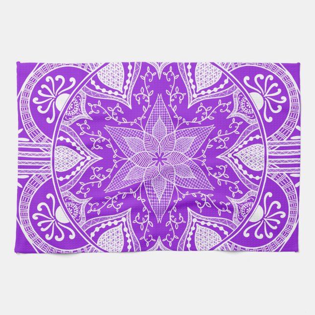 Amethyst Mandala Kökshandduk (Horisontell)