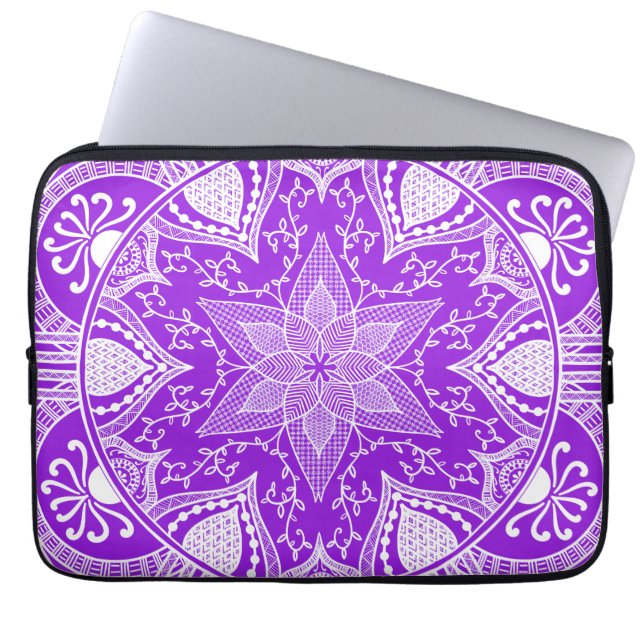 Amethyst Mandala Laptop Fodral (Framsidan)