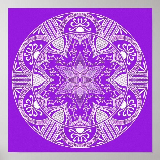 Amethyst Mandala Poster (Framsidan)