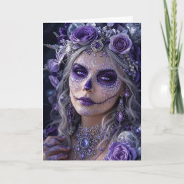 Amethyst Moon Calavera – Lila Alla Hjälpagen Kort