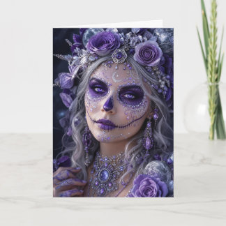 Amethyst Moon Calavera – Lila Alla Hjälpagen Kort