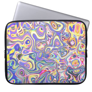 Amethyst Multifärgad Amoeba Mönster Laptop Sleeve