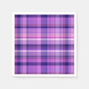 Amethyst Navy Blue Cotton Candy Rosa Madras Pappersservett