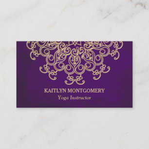 Amethyst och guld- Mandala Visitkort