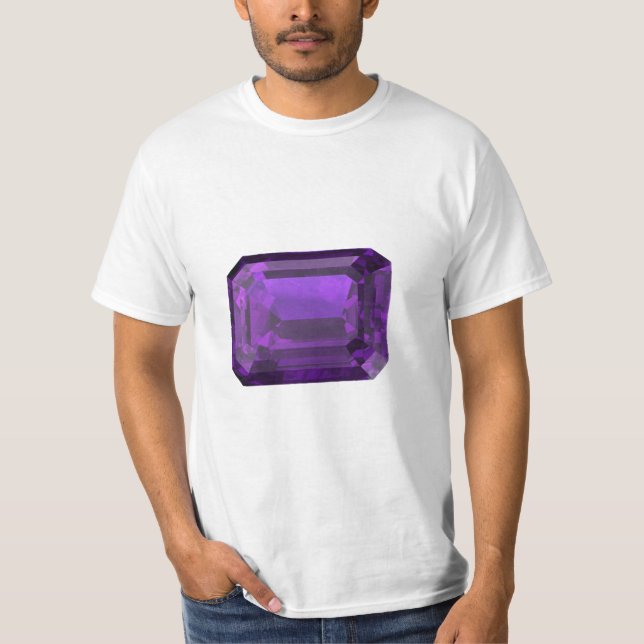 Amethyst Octagon Gemstone T-Shirt (Framsida)