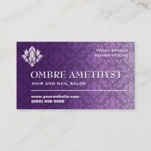 Amethyst Ombre damast Visitkort