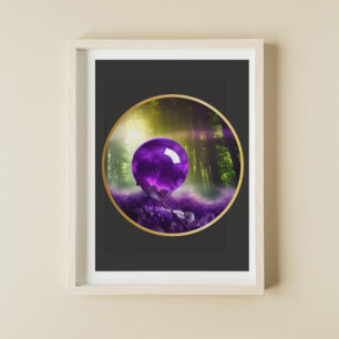 Amethyst Orb Fantasy Digital Art Poster