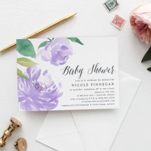Amethyst Peony | Inbjudan till babyvisningsprogram