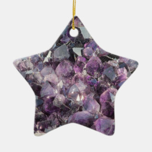 Amethyst prydnad julgransprydnad keramik