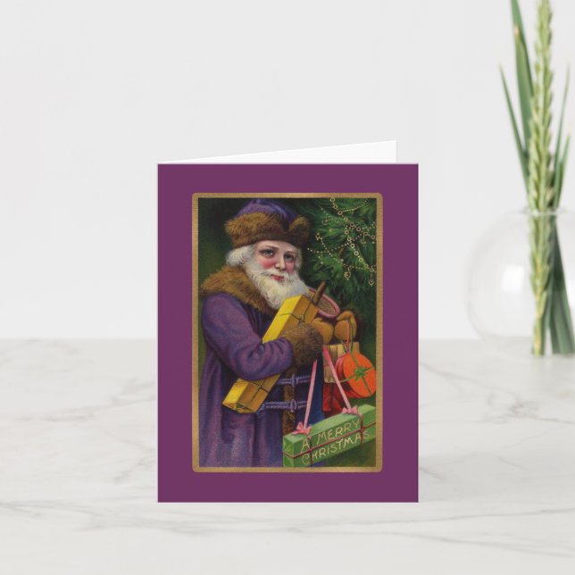 Amethyst Santa Note-kort Helgkort (Framsida)