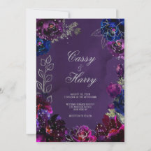 Amethyst Sapphire Jewel Tones Surname Bröllop