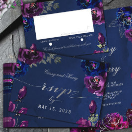 Amethyst Sapphire Navy Jewel Tones Wedding Mail In OSA Kort