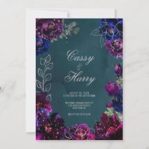 Amethyst Sapphire Teal Jewel Tones Bröllop
