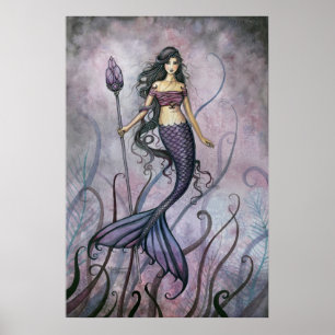 Amethyst Sea Sjöjungfru Poster Print by Molly
