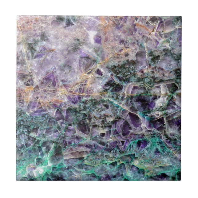 amethyst stenstruktur kakelplatta (Framsidan)