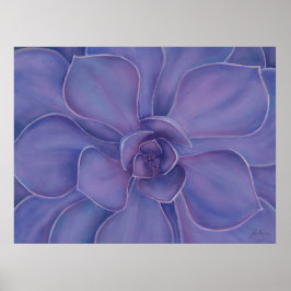 Amethyst Succulent Print | Purple Botanical Art Poster