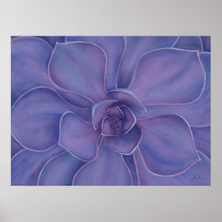 Amethyst Sukkulent Tryck | Lila Botanisk Konst