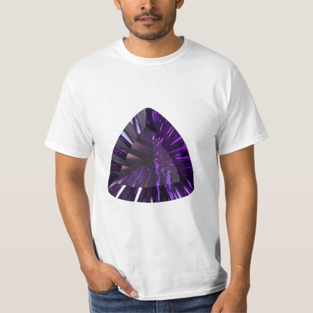 Amethyst Triangle Gemstone T-Shirt (Framsida)