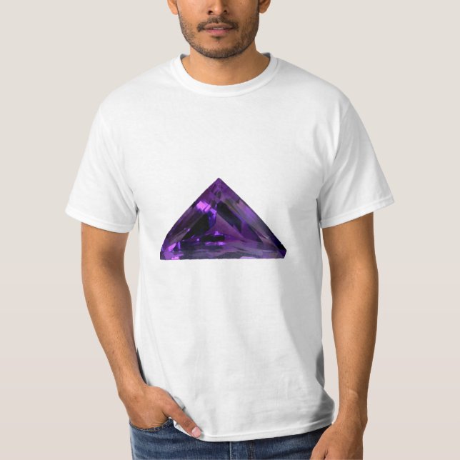 Amethyst Triangle Gemstone T-Shirt (Framsida)