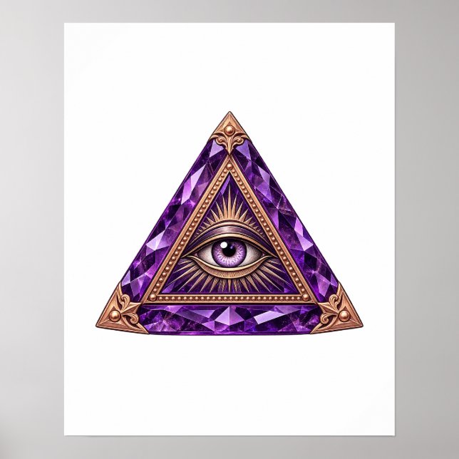 Amethyst Valv Ögon Affisch (Framsidan)