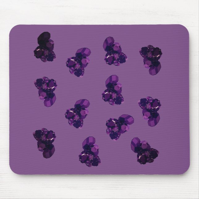 Amethyst Vector Art Mönster Mousepad Musmatta (Framsidan)